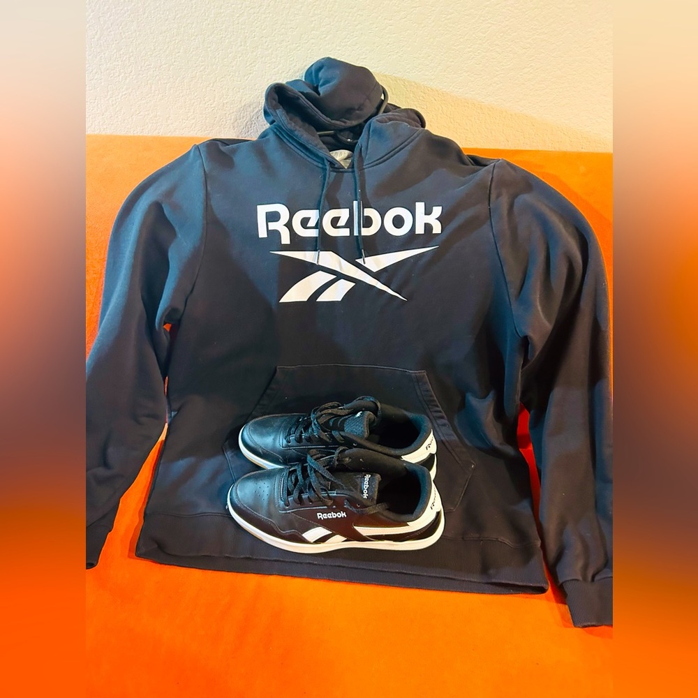 Reebok Hoodie and Reebok Classic Sneaker Combo